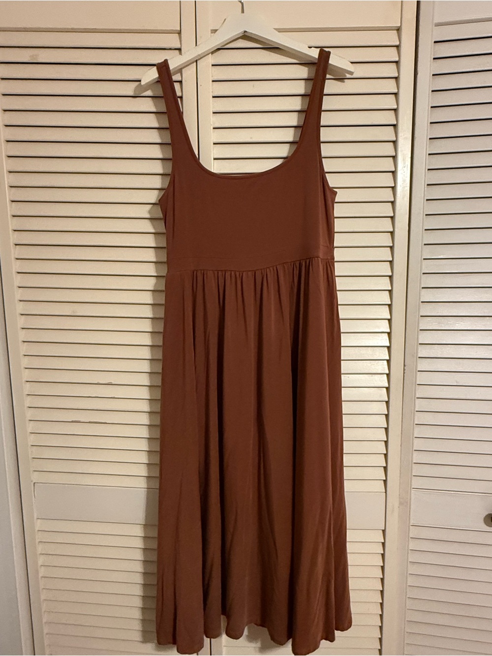 Aritzia Wilfred Market Midi Dress Brown Size L